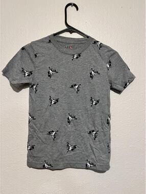 Jordan Boys Grey Graphic T-Shirt Size 8-10 YRS